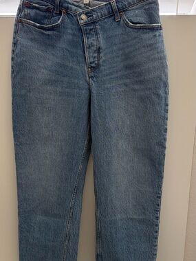 Abercrombie & Fitch Light Blue High-Rise Straight Jeans